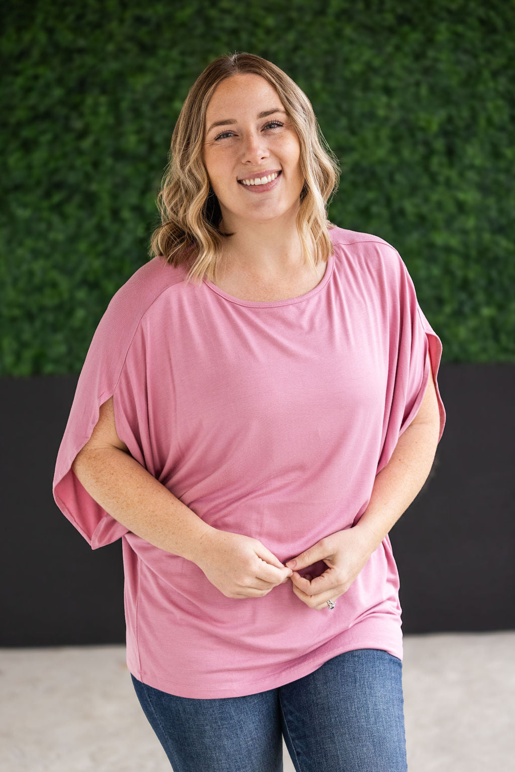 IN STOCK Darcy Dolman Top - Rose FINAL SALE