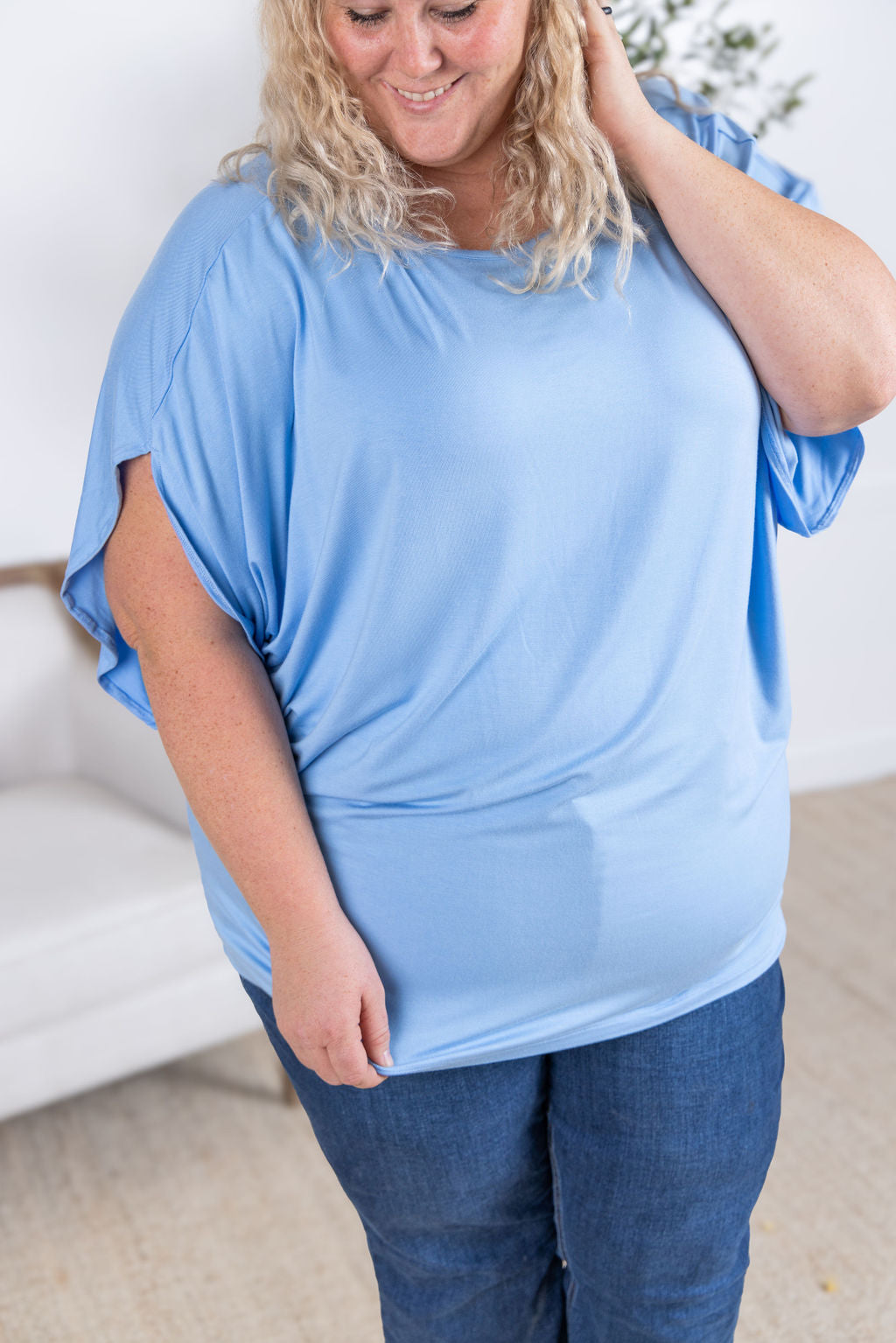 IN STOCK Darcy Dolman Top - Sky Blue FINAL SALE