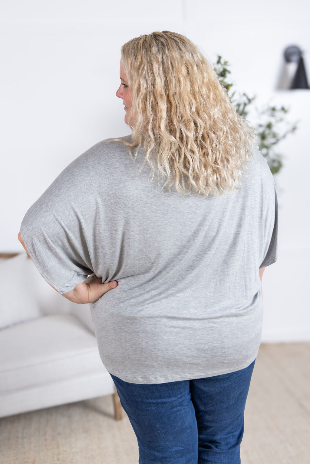 IN STOCK Darcy Dolman Top - Light Grey FINAL SALE