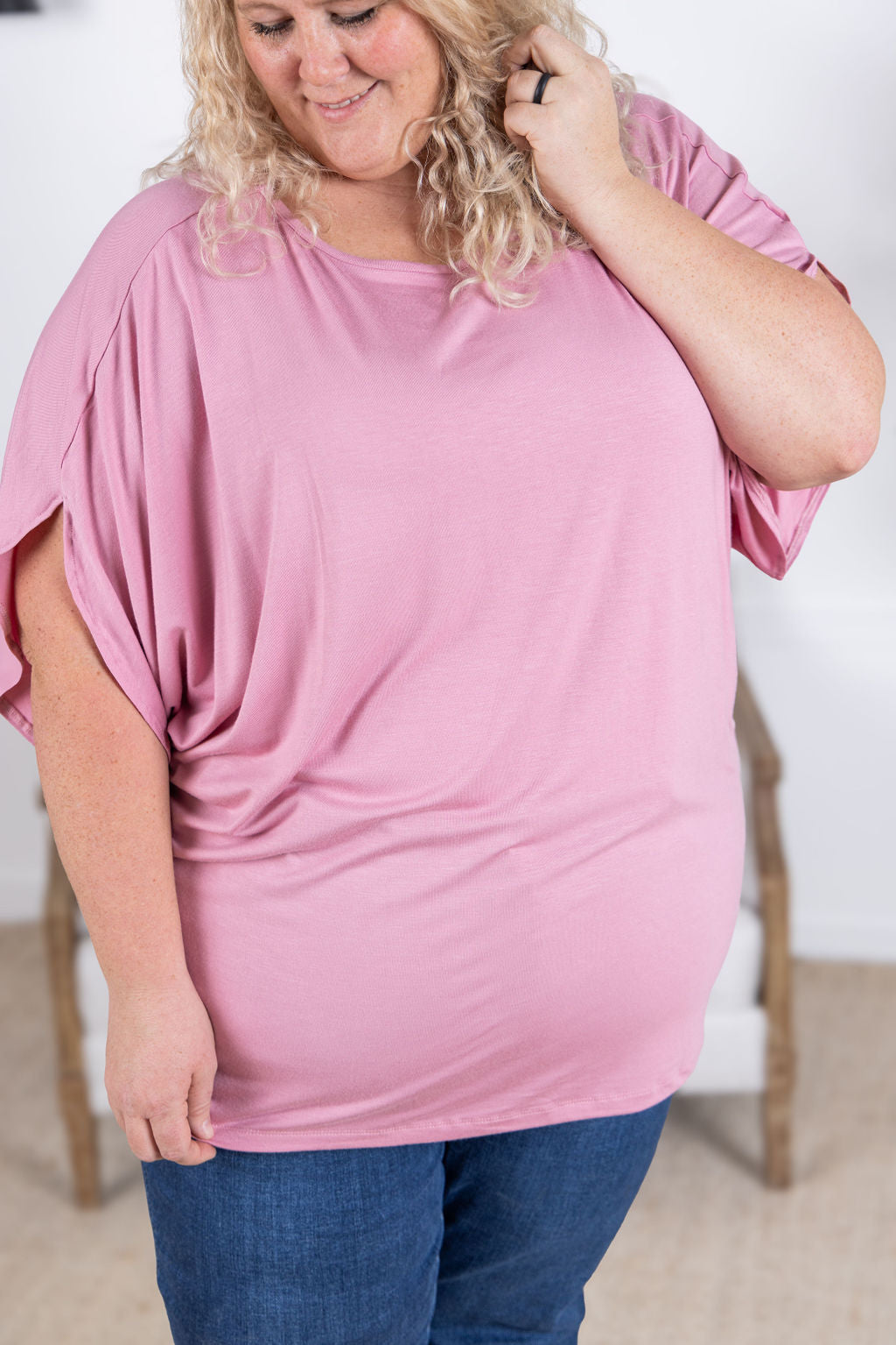 IN STOCK Darcy Dolman Top - Rose FINAL SALE
