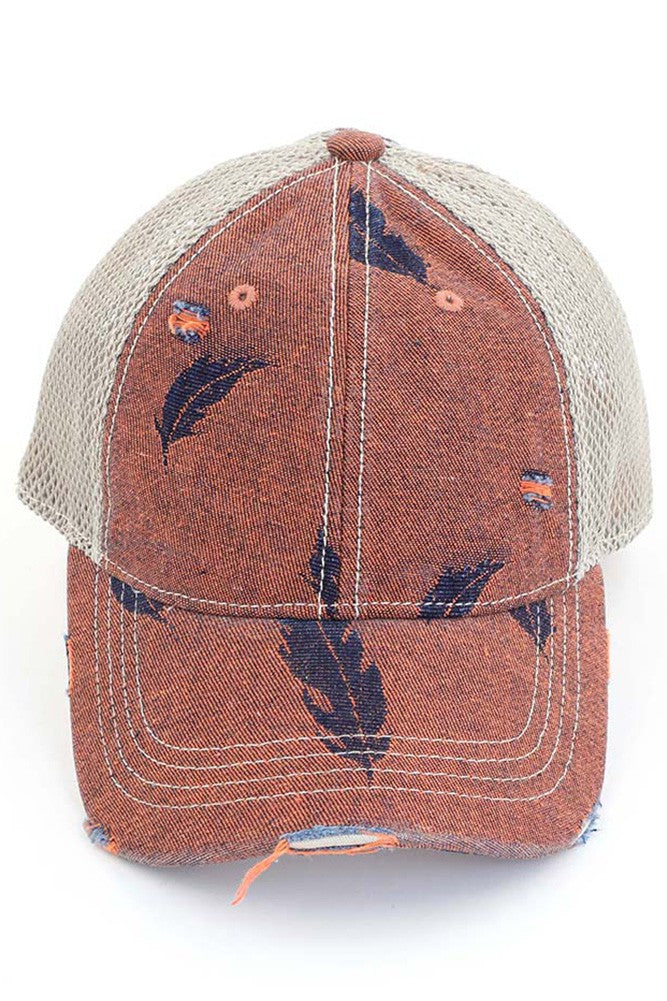 CC FEATHER BALL CAP HAT