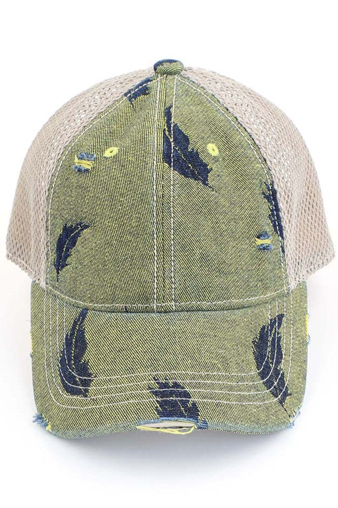 CC FEATHER BALL CAP HAT