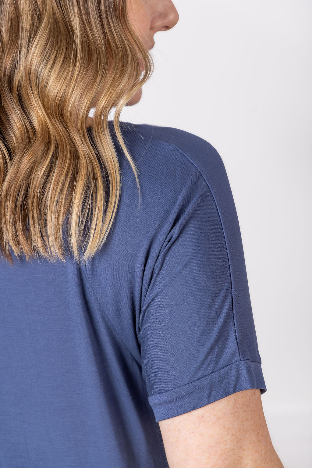 IN STOCK Bamboo V Neck Tee - Blue