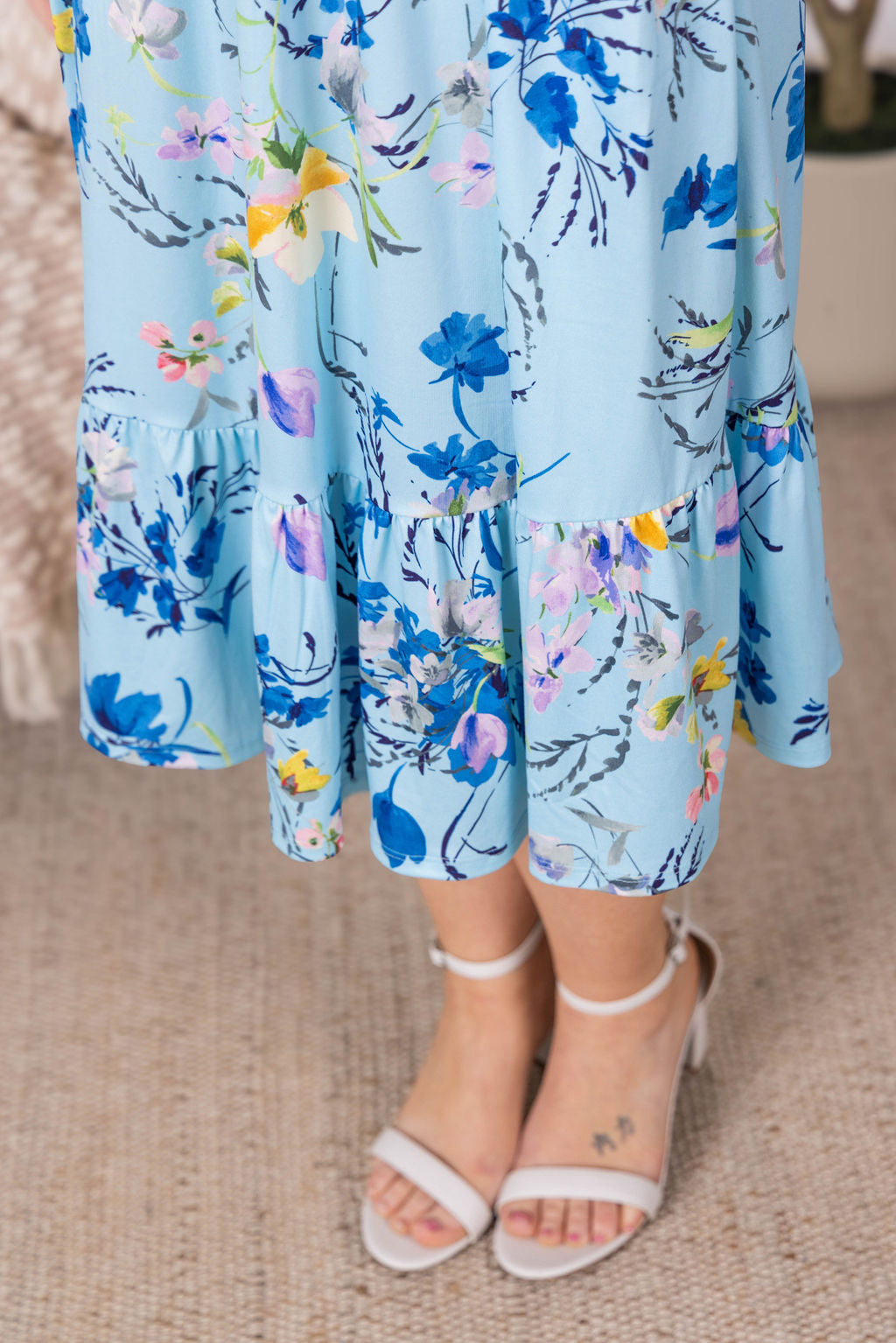 IN STOCK Bailey Dress - Light Blue Floral Bliss