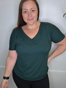 IN STOCK Chloe Cozy Tee - Hunter Green