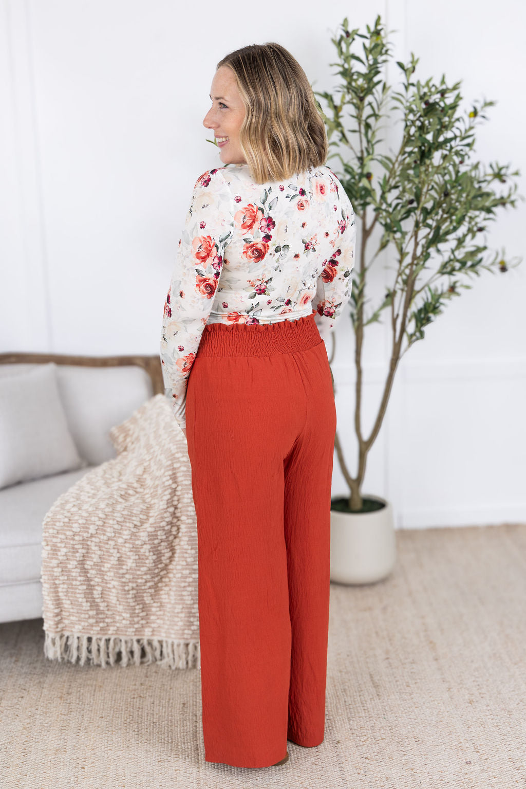 IN STOCK Presley Palazzo Pants - Brick