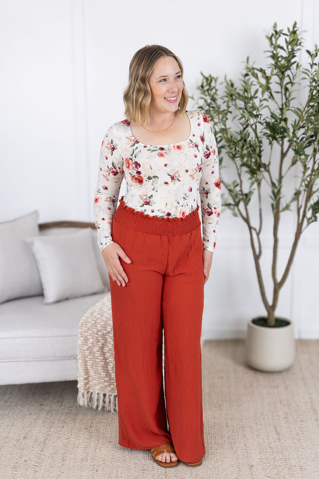 IN STOCK Presley Palazzo Pants - Brick