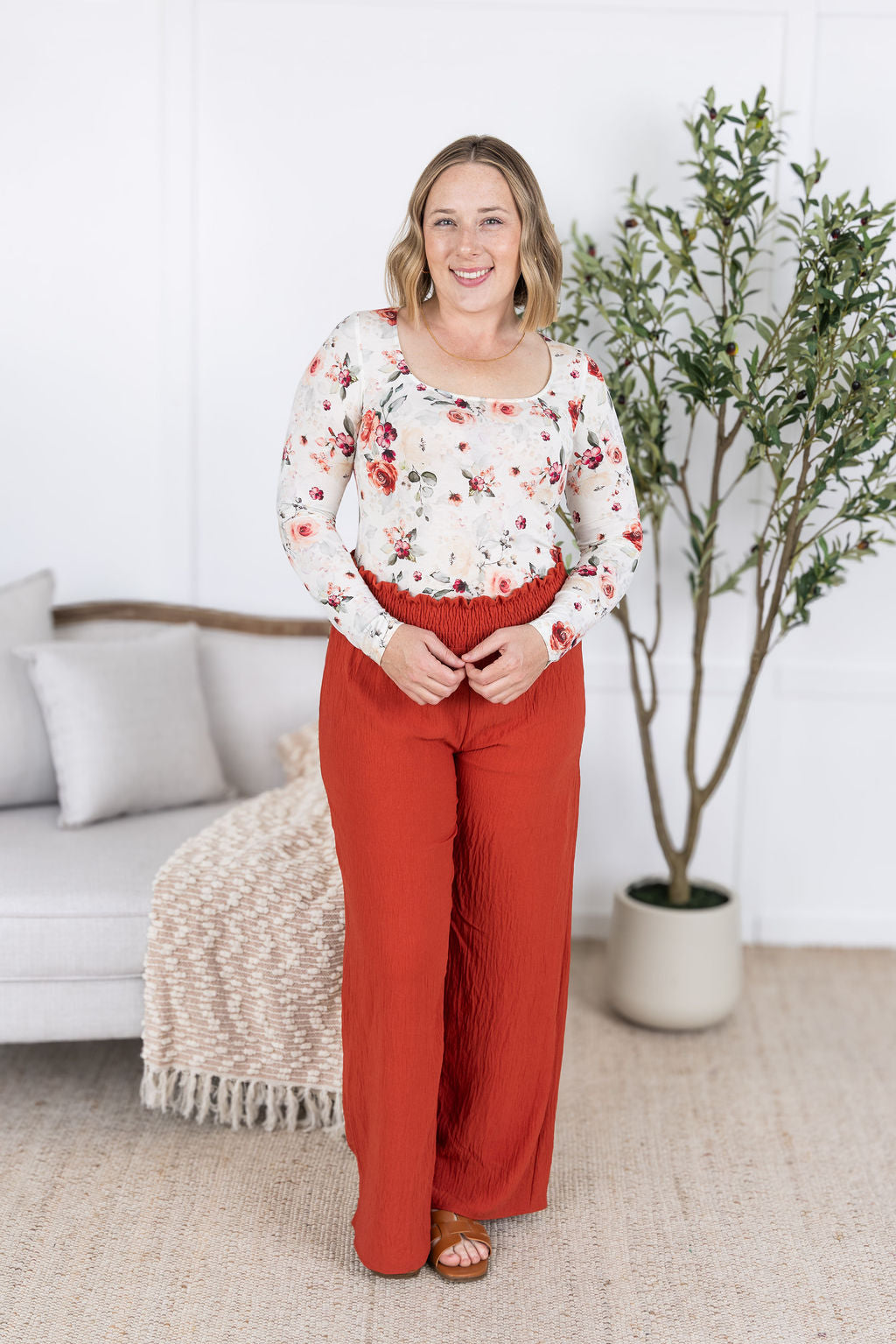 IN STOCK Presley Palazzo Pants - Brick