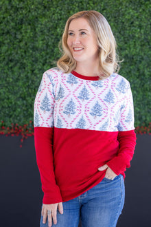 IN STOCK Natalie Pullover - Candy Cane Lane and Red