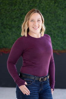 IN STOCK Blair Long Sleeve Top - Plum
