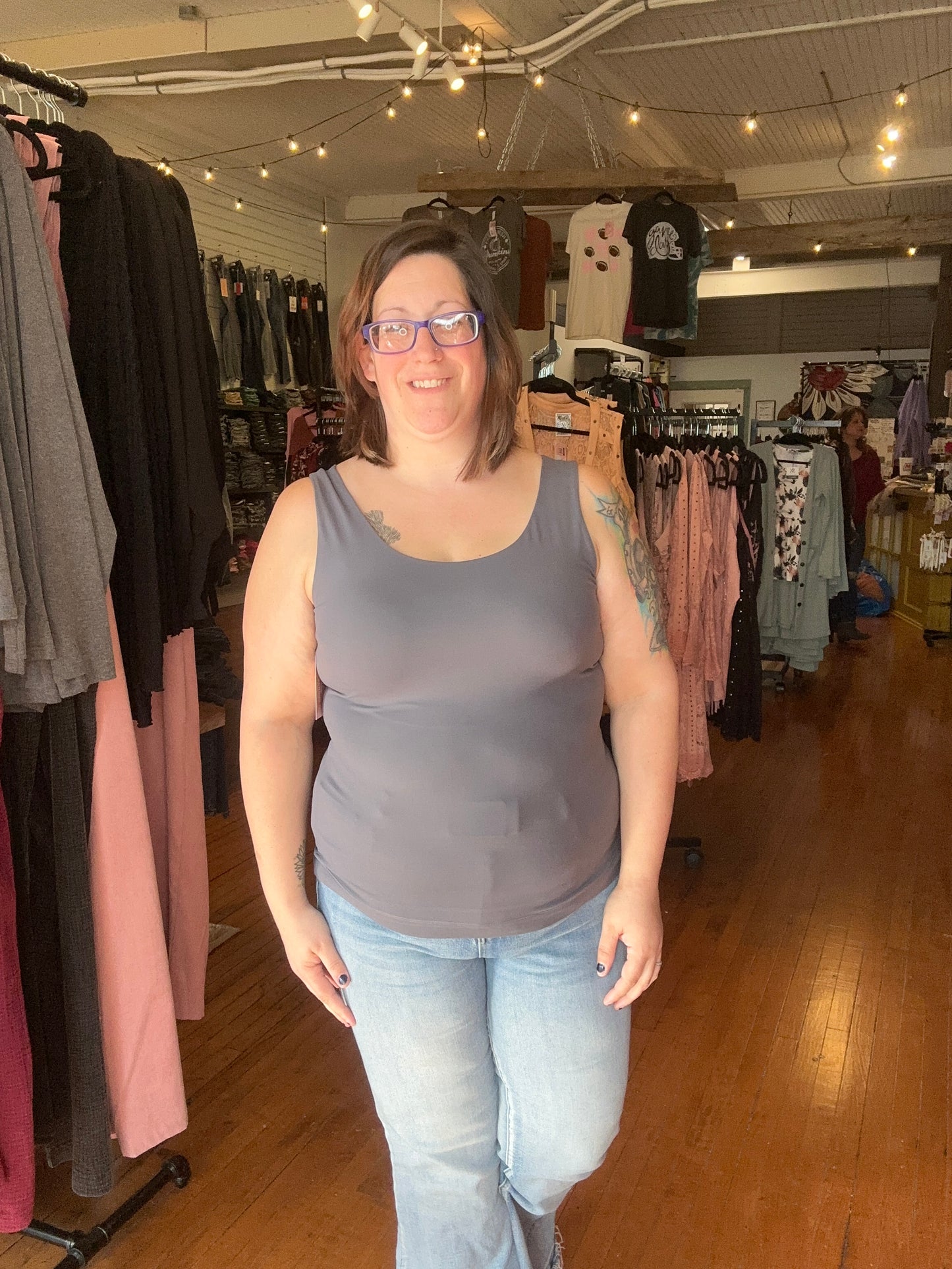 BUTTER TANK TOP - TITANIUM - RAE MODE