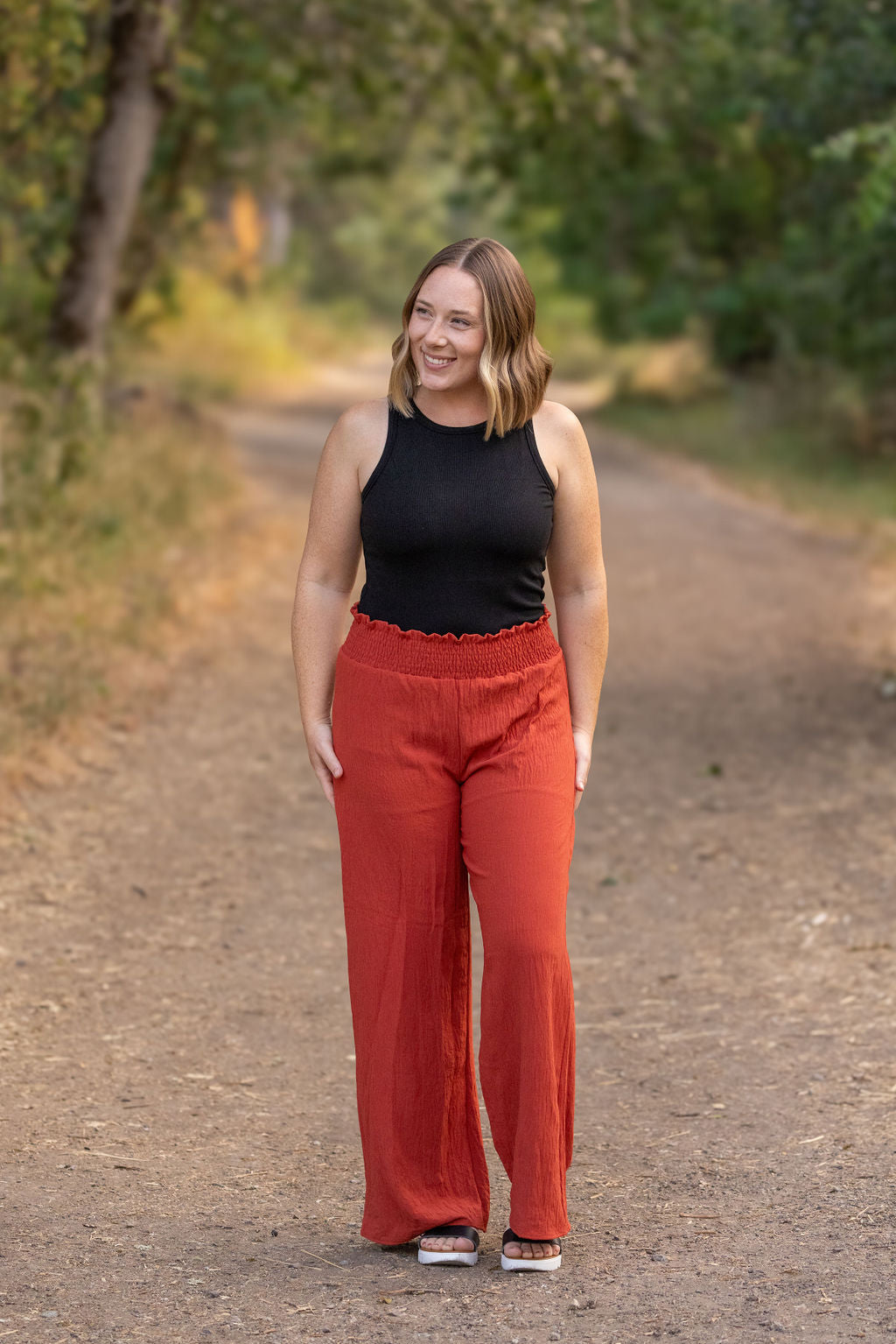 IN STOCK Presley Palazzo Pants - Brick
