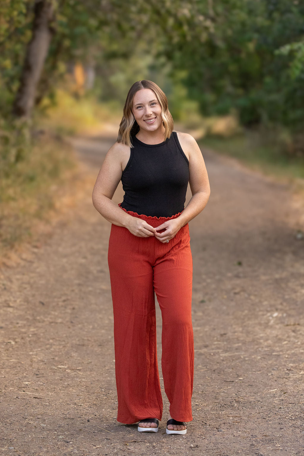 IN STOCK Presley Palazzo Pants - Brick