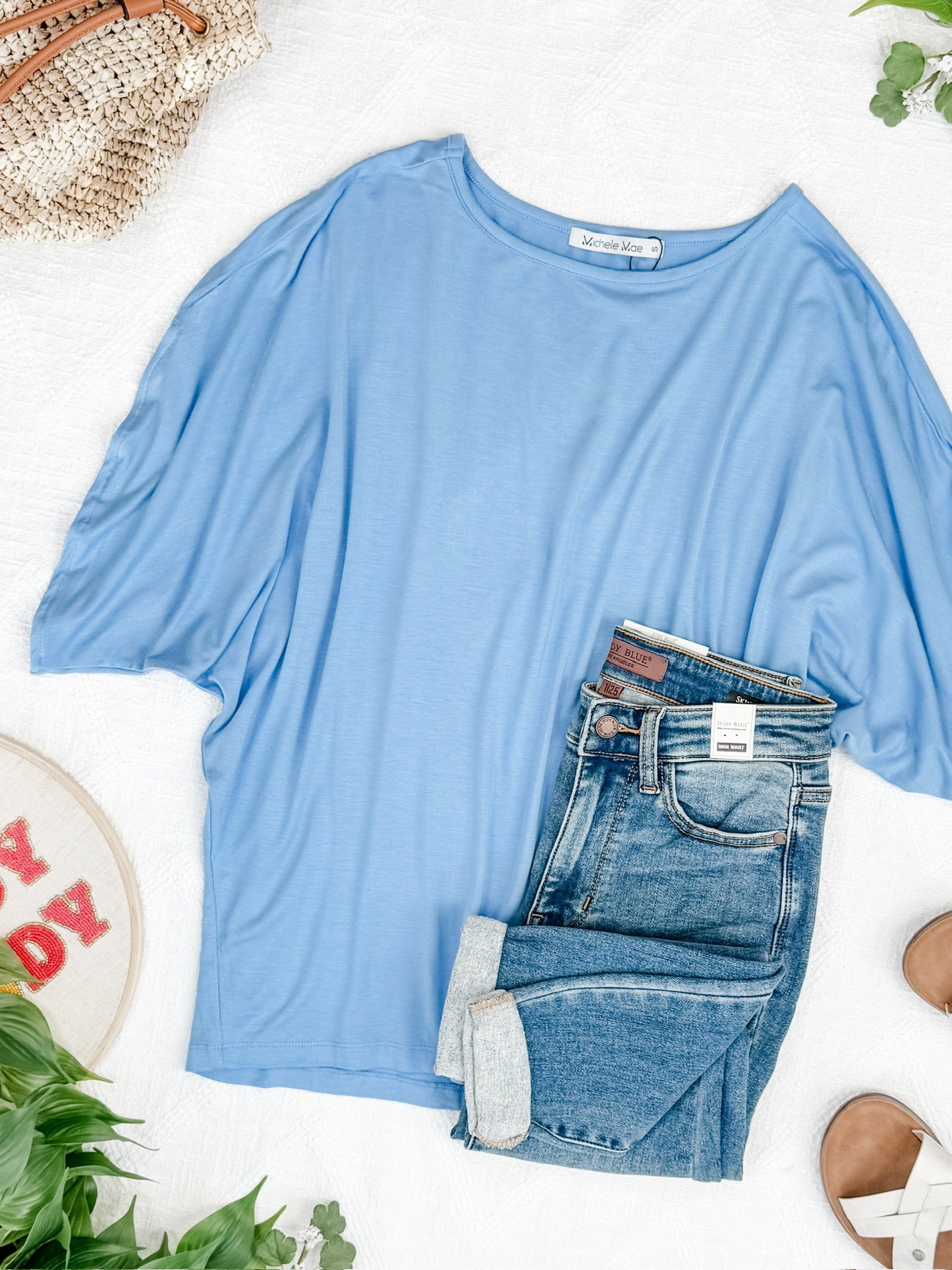 IN STOCK Darcy Dolman Top - Sky Blue FINAL SALE
