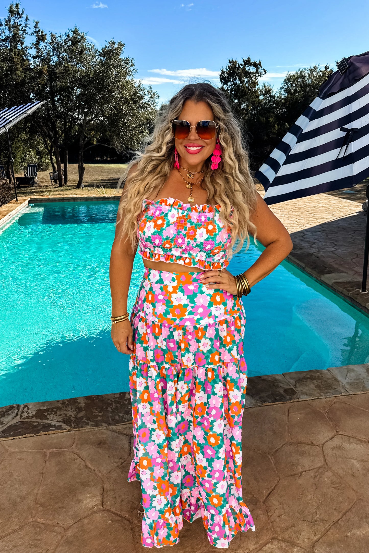 AMALFI BLOOMS - 3 PIECE SWIM SET