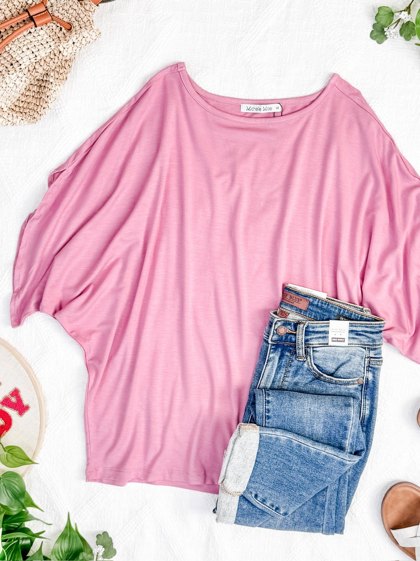 IN STOCK Darcy Dolman Top - Rose FINAL SALE