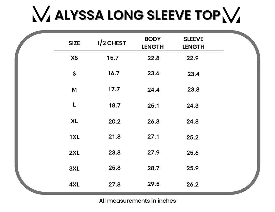 IN STOCK Alyssa Long Sleeve Top - Olive