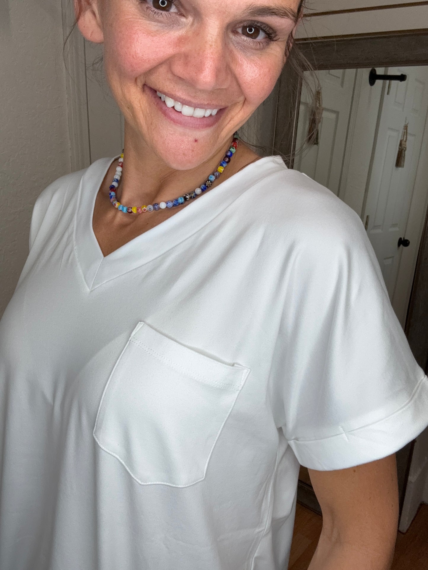 BLAYNA POCKET TEE IVORY - MITTOSHOP