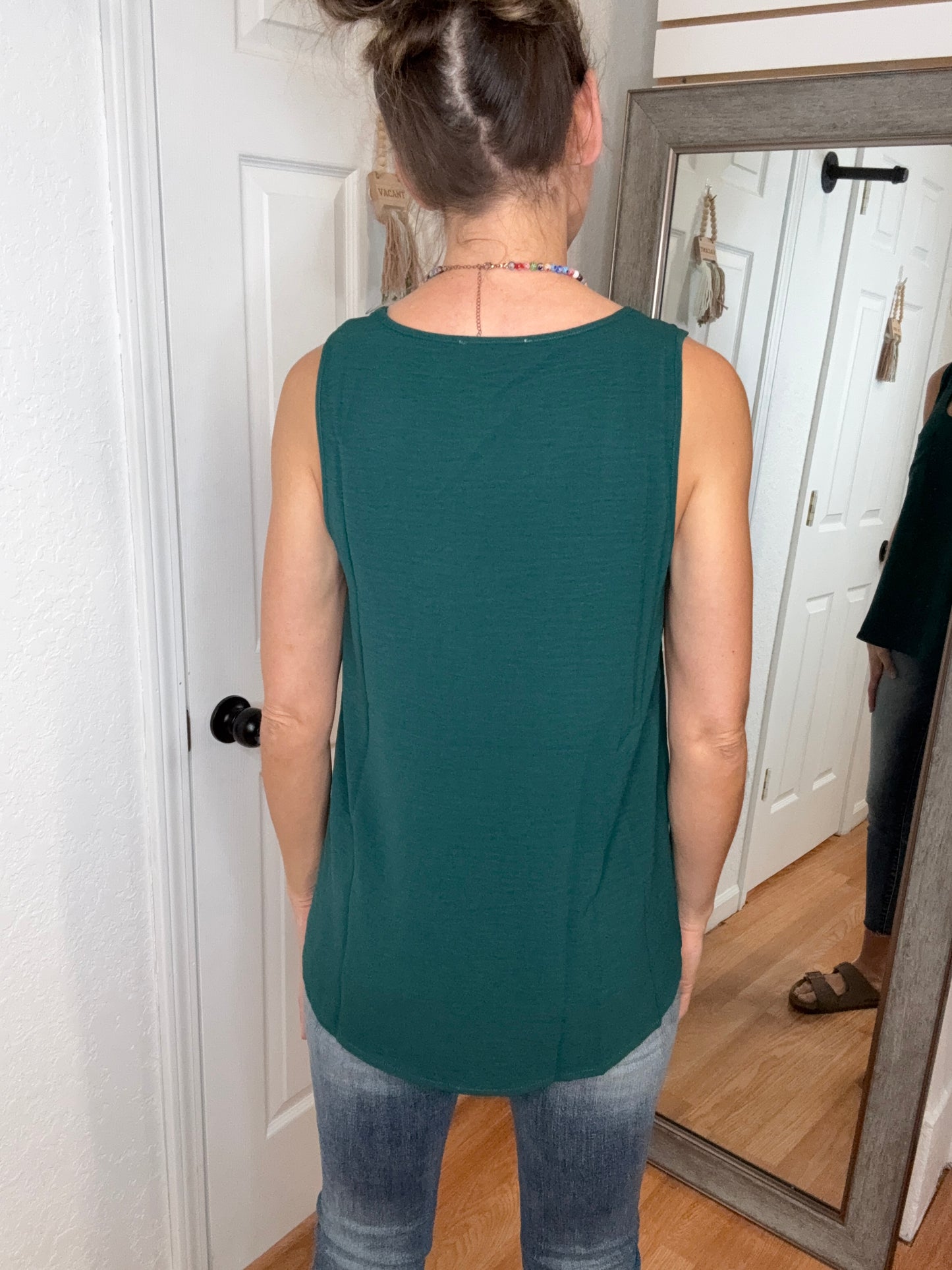 MARA - SLEEVELESS BLOUSE - SPRUCE -MITTOSHOP