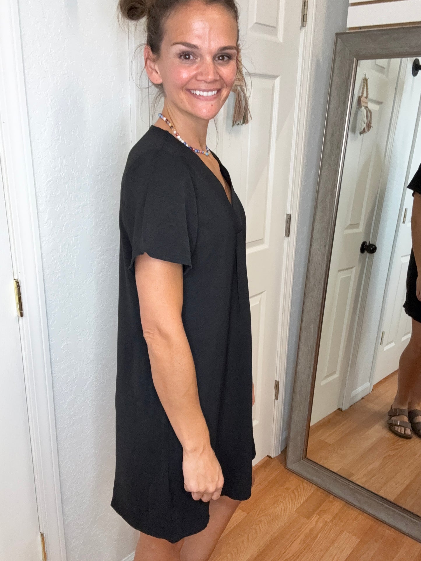 STELLA SHIFT DRESS - BLACK - MITTOSHOP