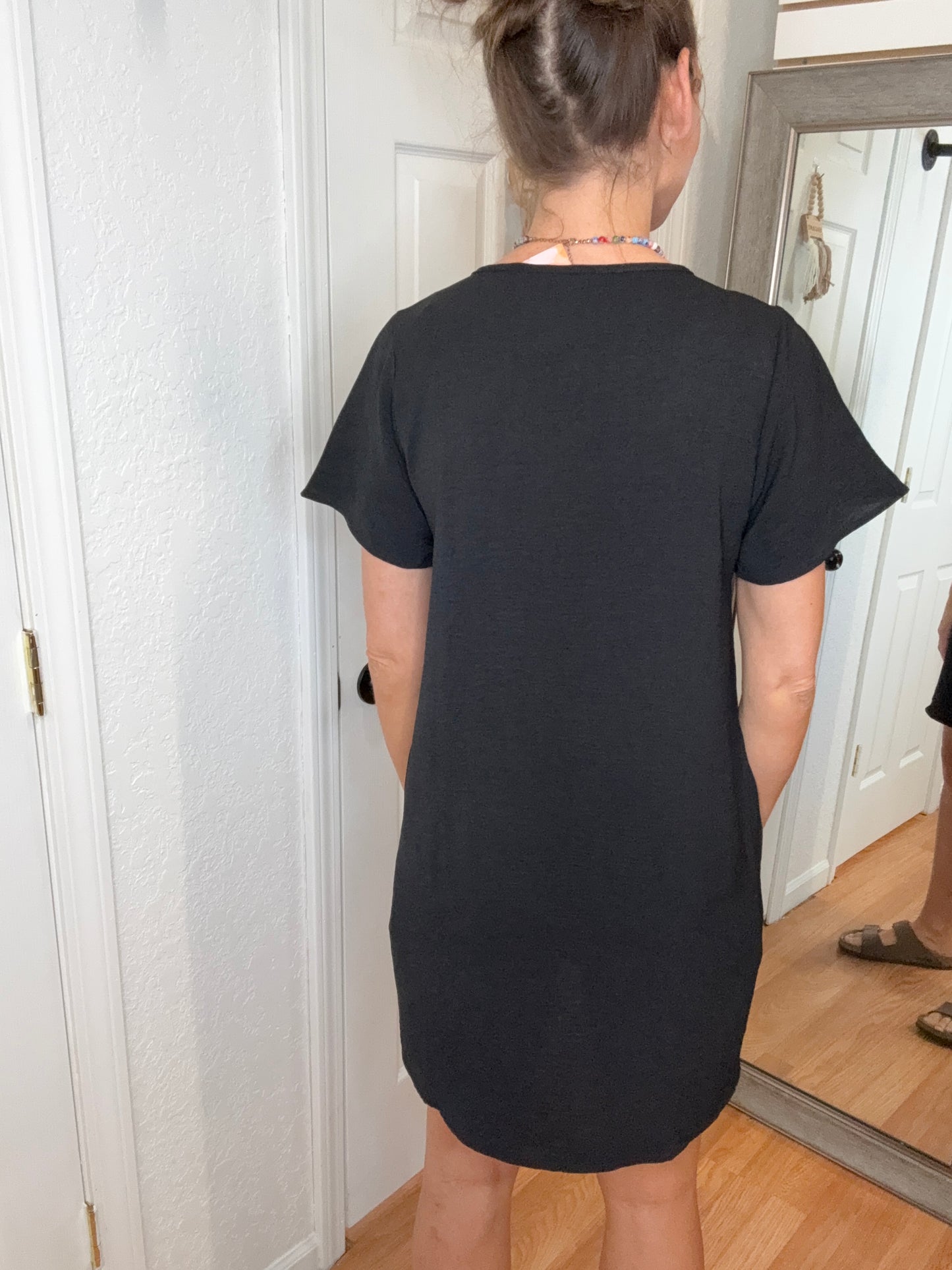 STELLA SHIFT DRESS - BLACK - MITTOSHOP