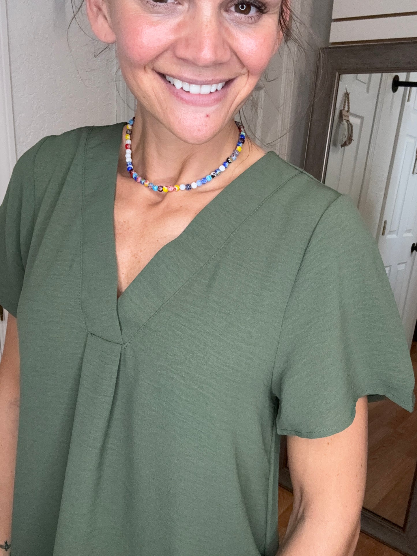 STELLA SHIFT DRESS - OLIVE - MITTOSHOP