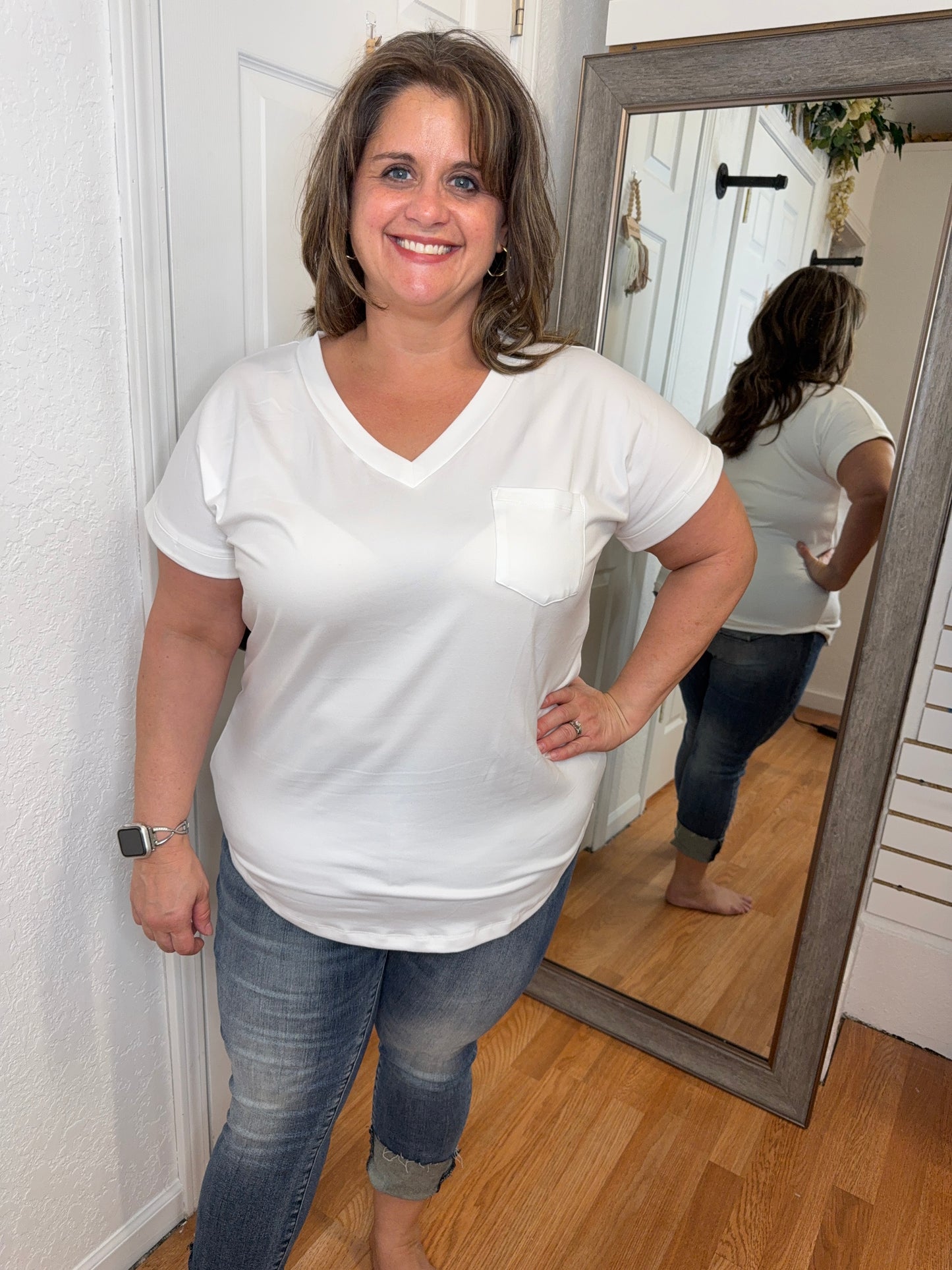 BLAYNA POCKET TEE IVORY - MITTOSHOP
