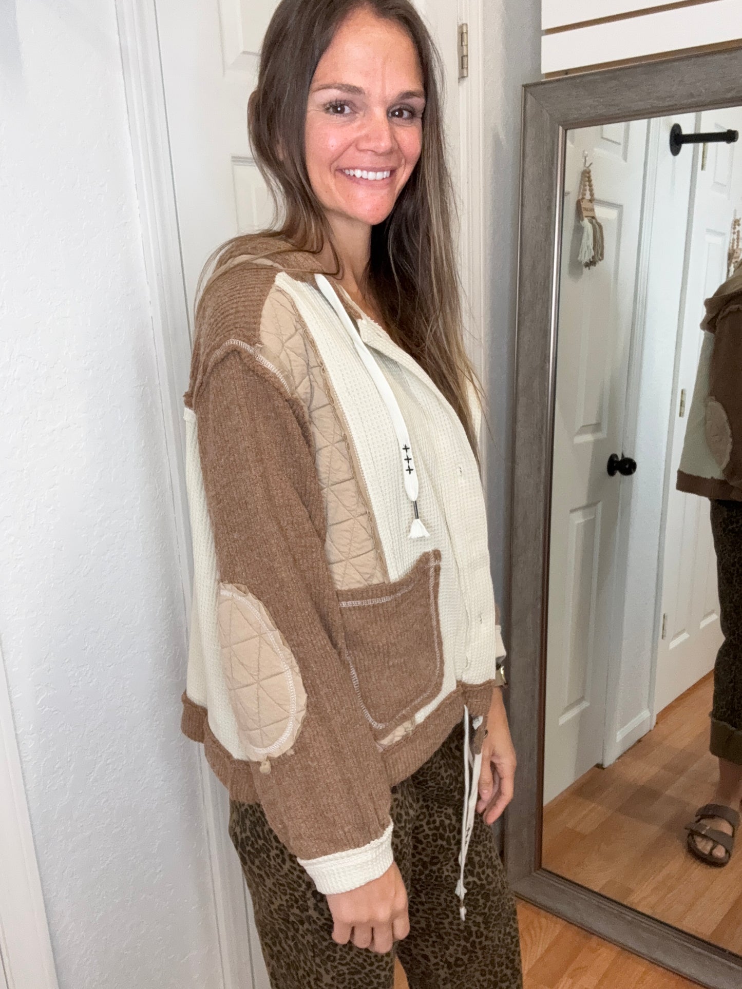SERENA BUTTON DOWN HOODED QUILTED JACKET - POL