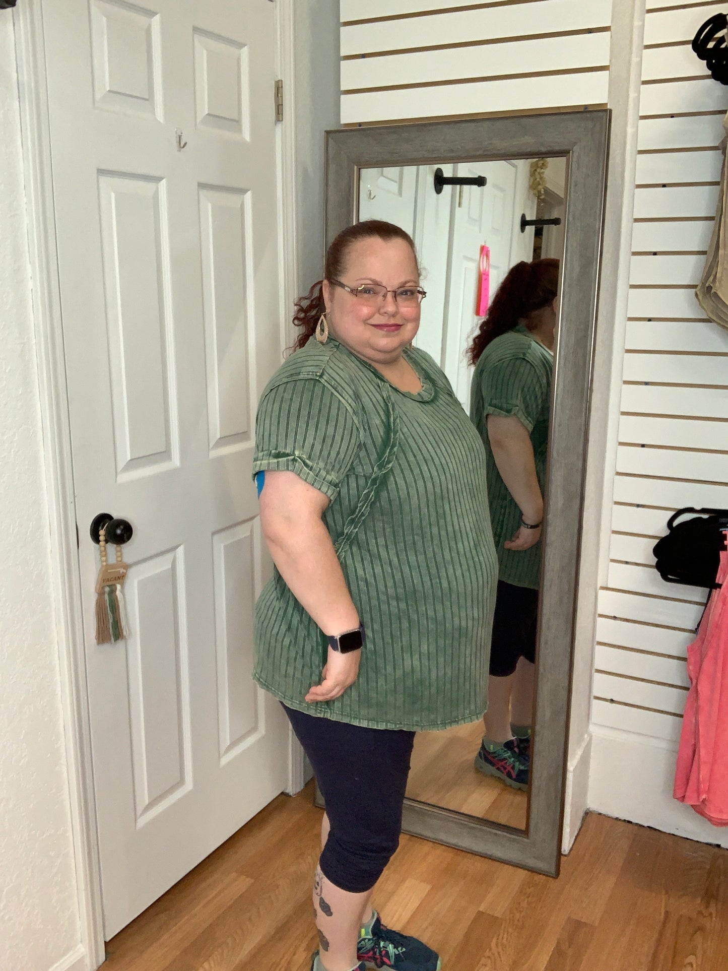 MARYANNE SHORT SLEEVE TOP DARK GREEN - ZENANA