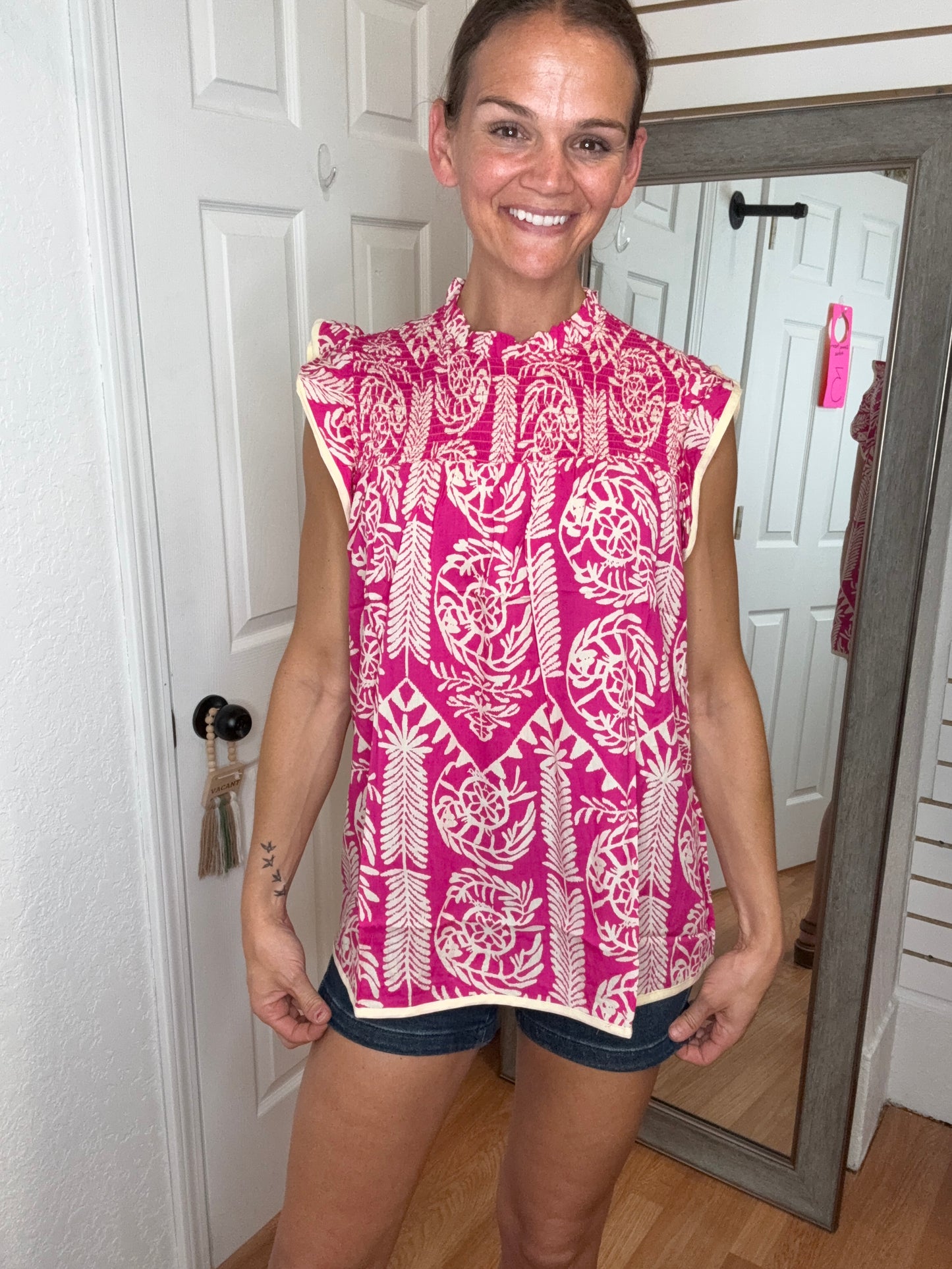 MAMBA CAP SLEEVE BLOUSE TOP - BIBI
