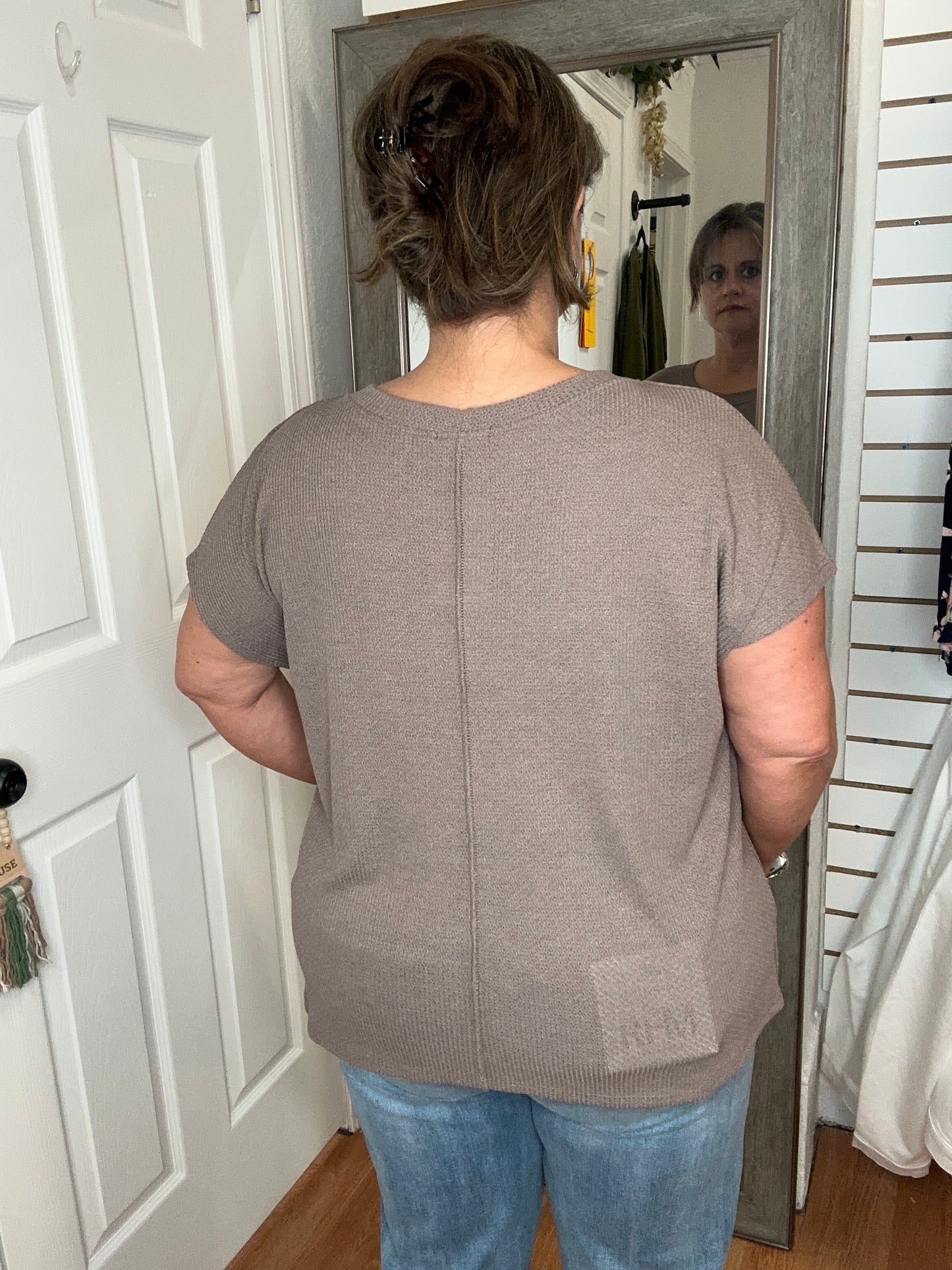 RYA SHORT SLEEVE TOP - MOCHA- PS KATE