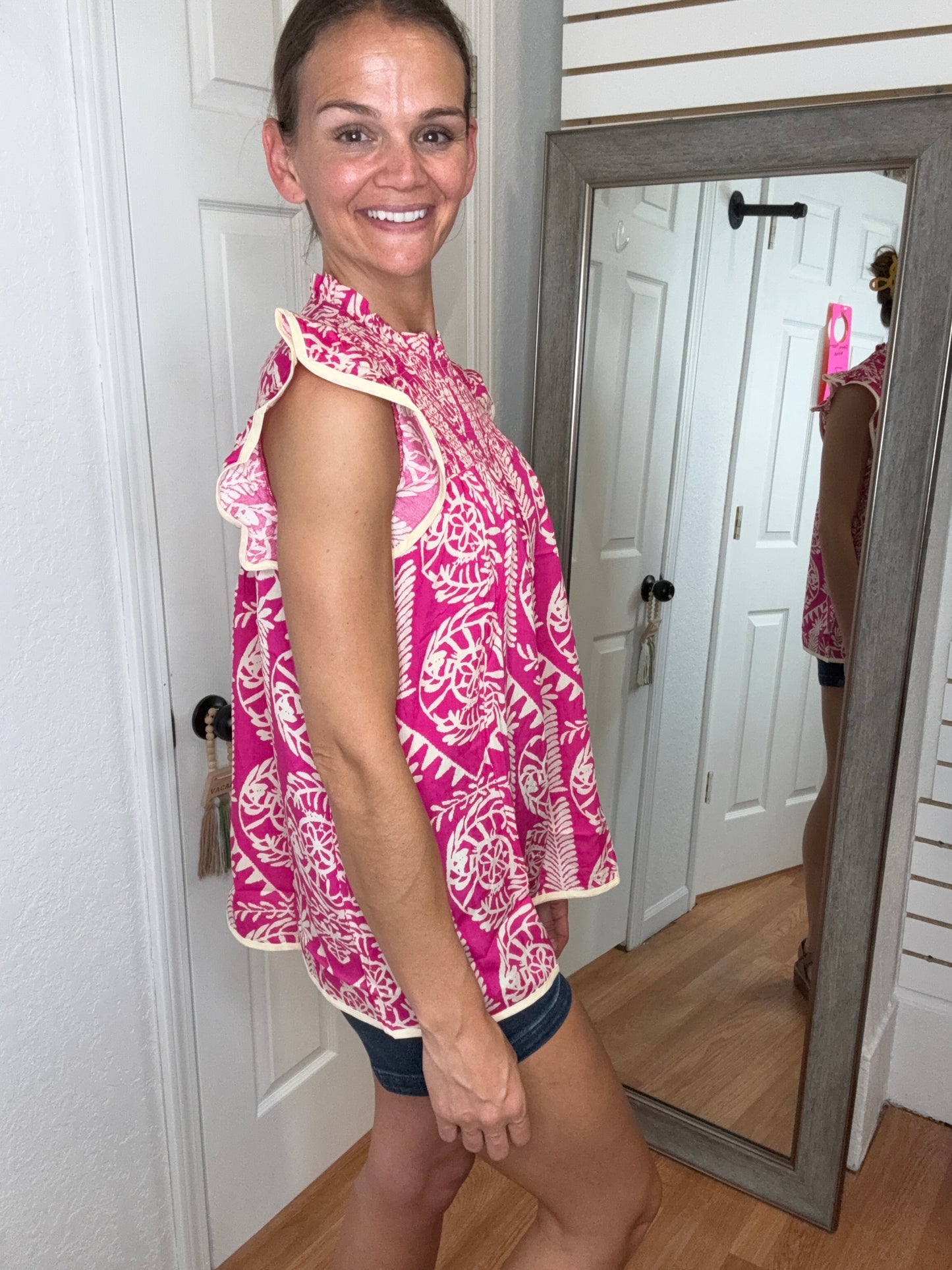 MAMBA CAP SLEEVE BLOUSE TOP - BIBI
