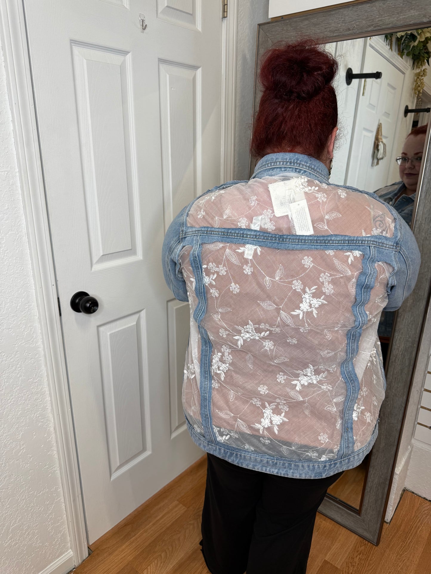 TINKERBELL - EMBROIDERED MESH DENIM JACKET - DAVI & DANI