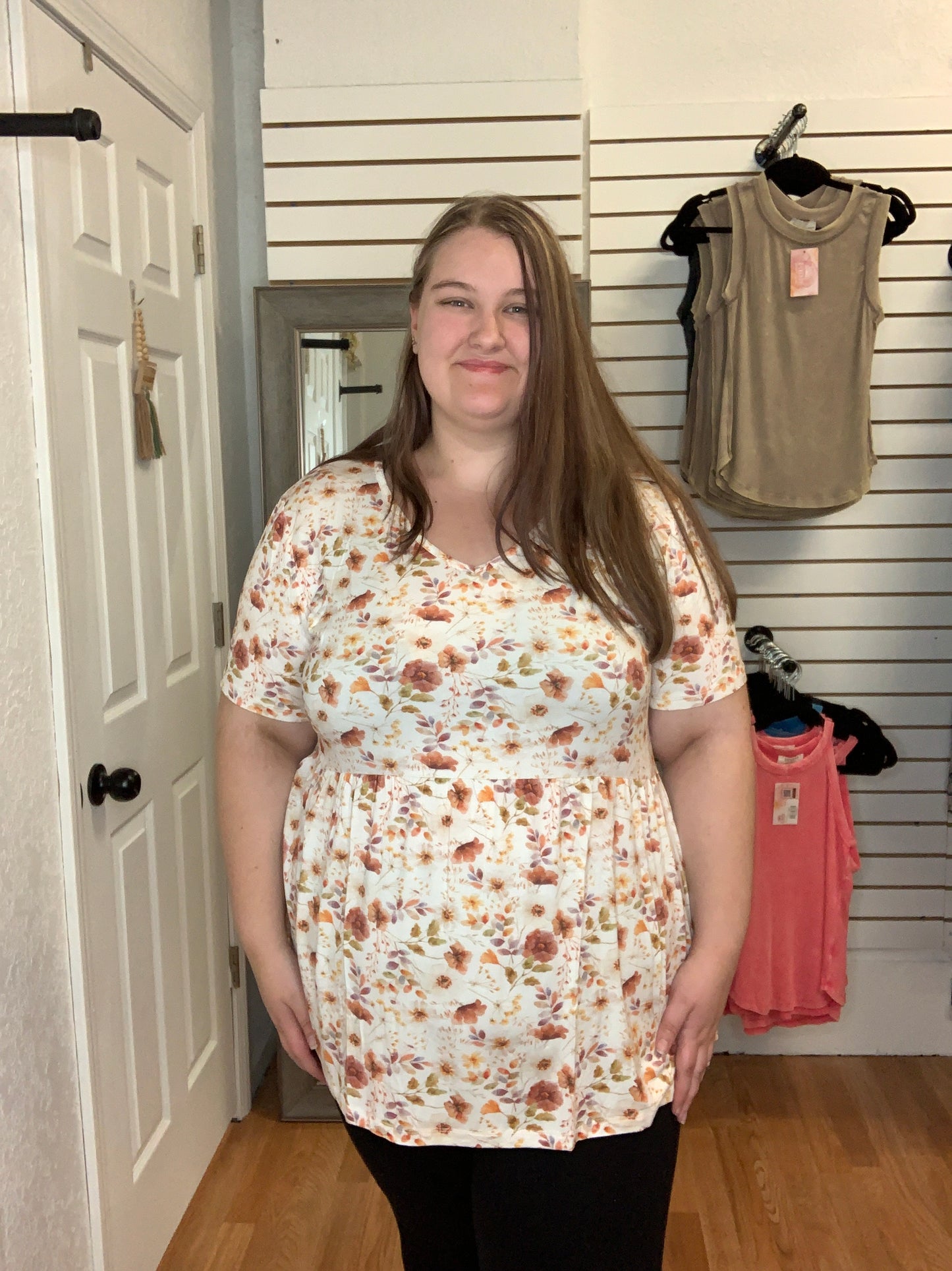 SARAH RUFFLE TOP HARVEST CHARM - MICHELLE MAE