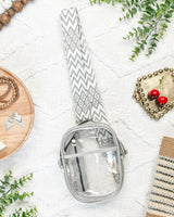 Clear Bag - Grey Chevron Strap | Women's Crossbody Bag