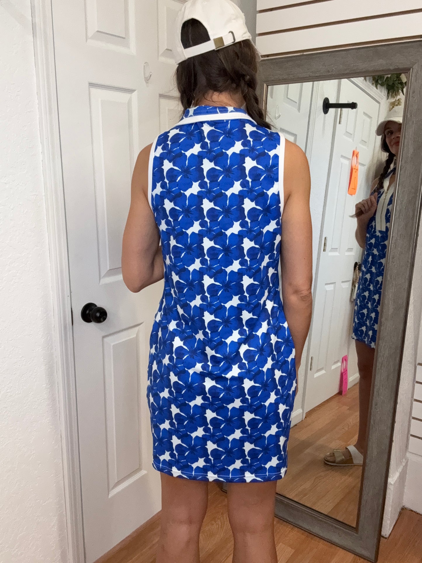 ZIPPIDY EVERYDAY ZIPPER DRESS BLUE FLORAL - JESS LEA