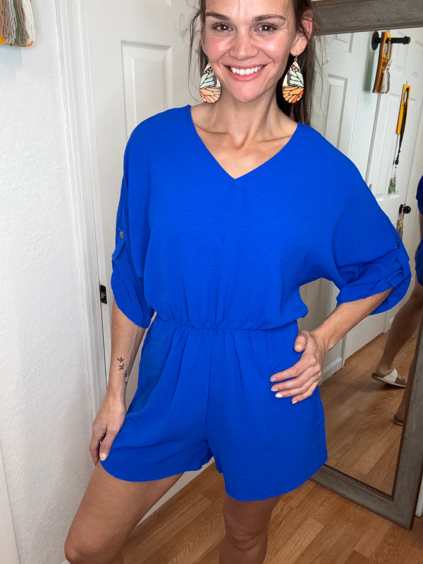 BLAZE SHORTS ROMPER - ROYAL BLUE - MITTOSHOP
