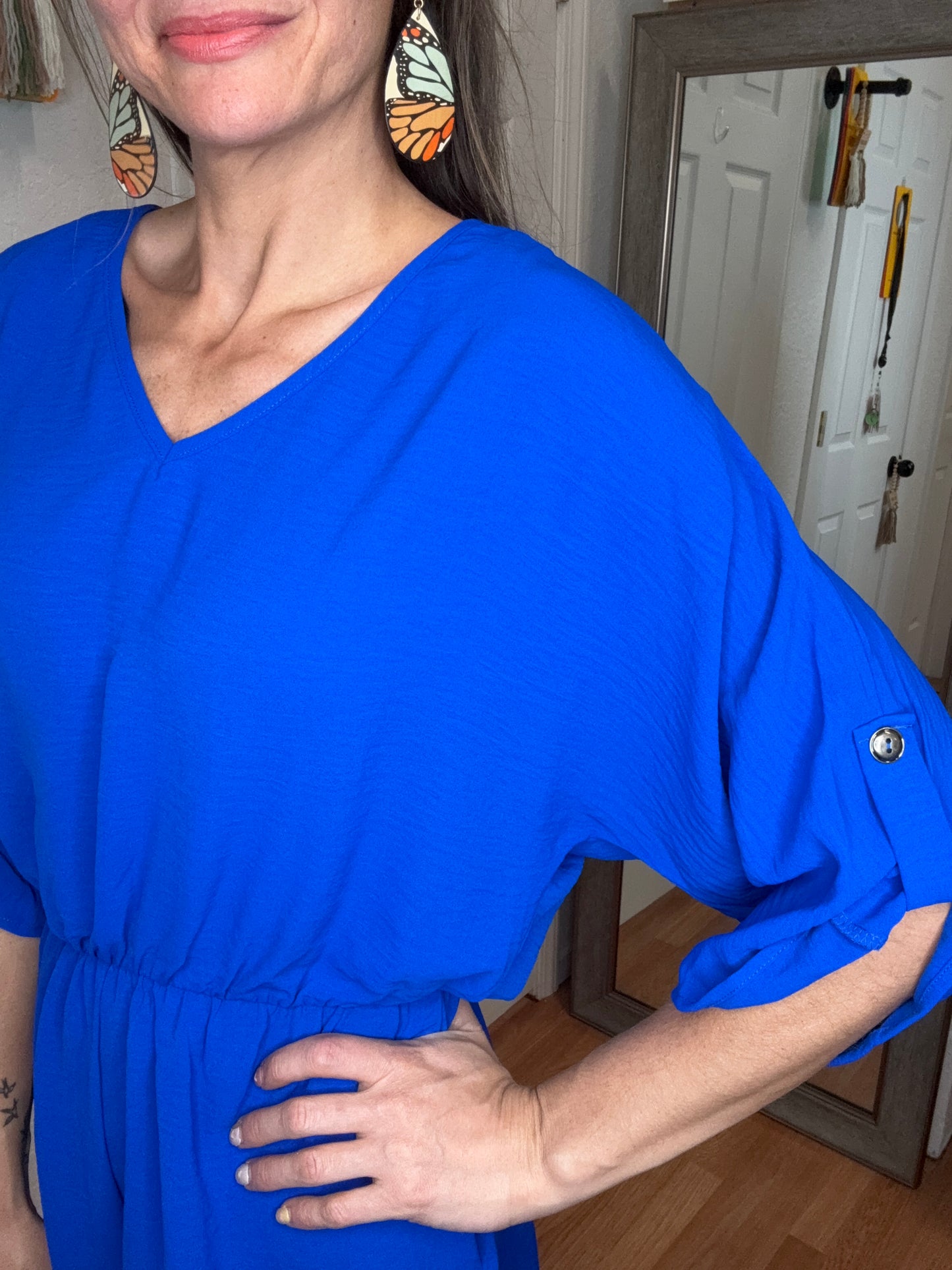 BLAZE SHORTS ROMPER - ROYAL BLUE - MITTOSHOP