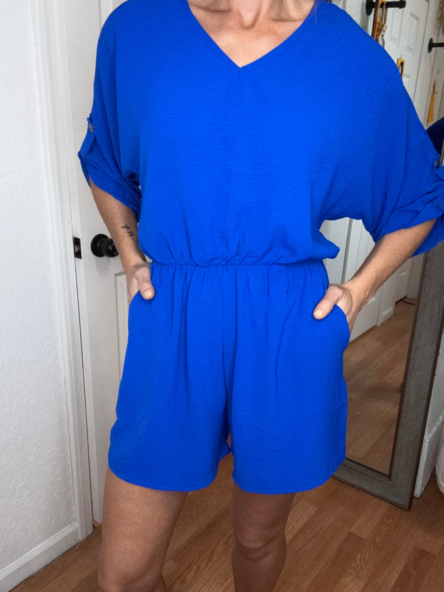 BLAZE SHORTS ROMPER - ROYAL BLUE - MITTOSHOP