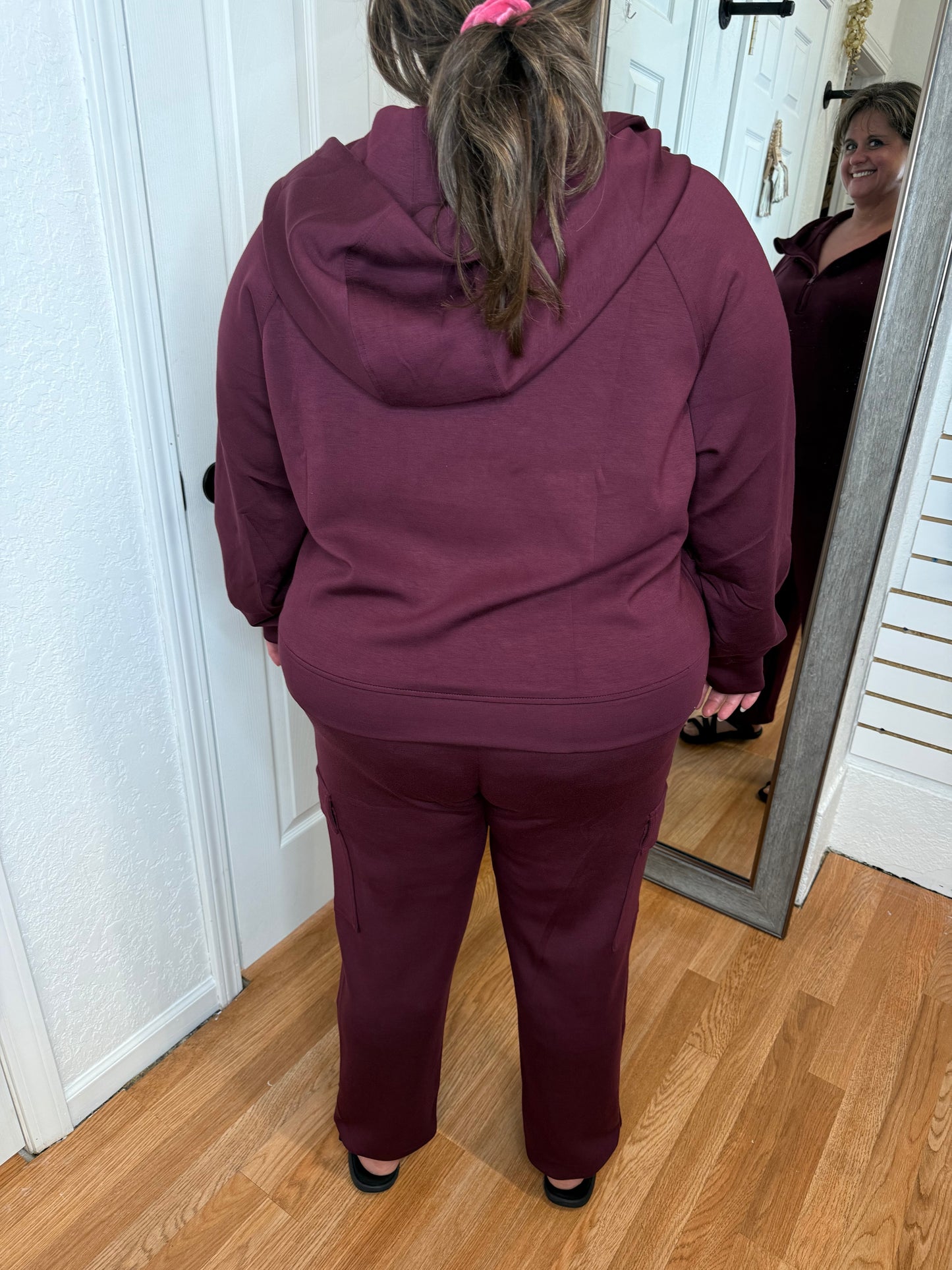 PARKER JOGGER CARGO POCKET SWEATPANTS WINE - RAE MODE