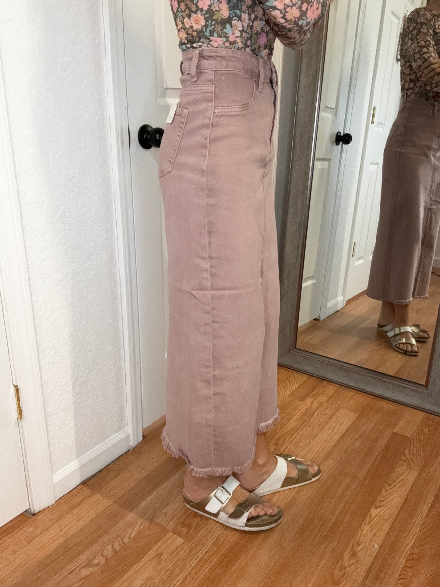 ROSEWOOD DENIM SKIRT MAUVE - RISEN