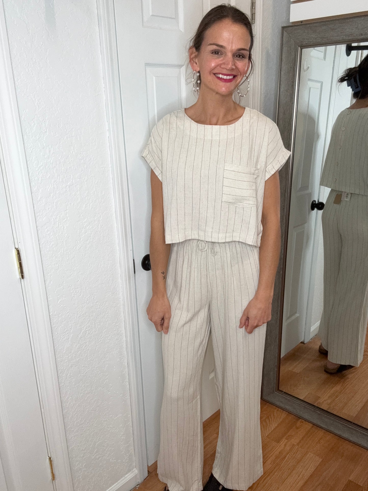 VESPER CROP TOP - OATMEAL- -BLU PEPPER