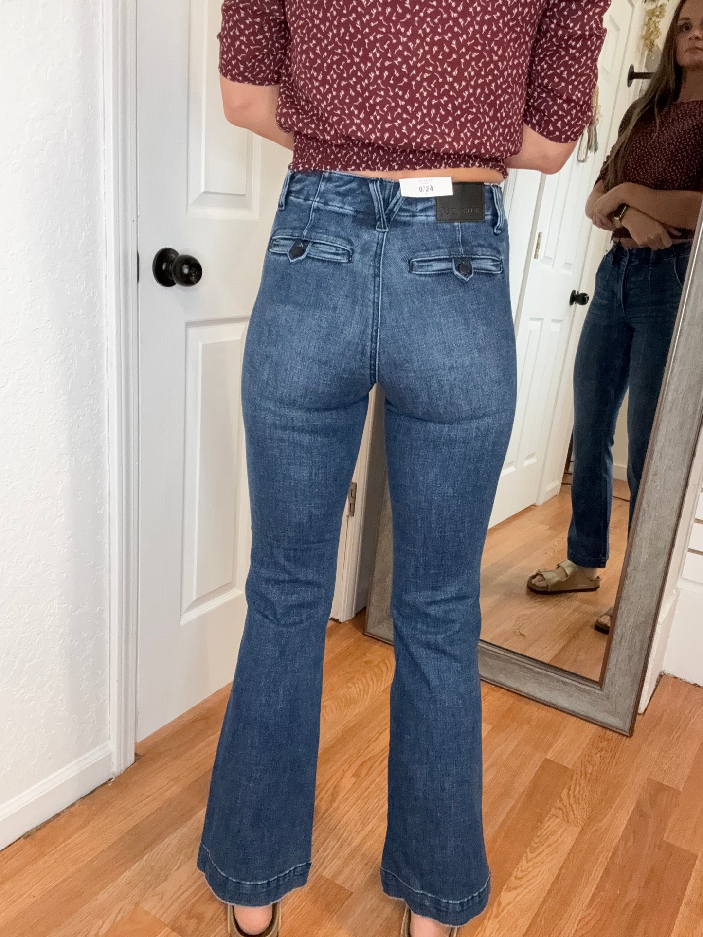 TALISSA MIDRISE TROUSER BOOTCUT DENIM JEANS -JUDY BLUE