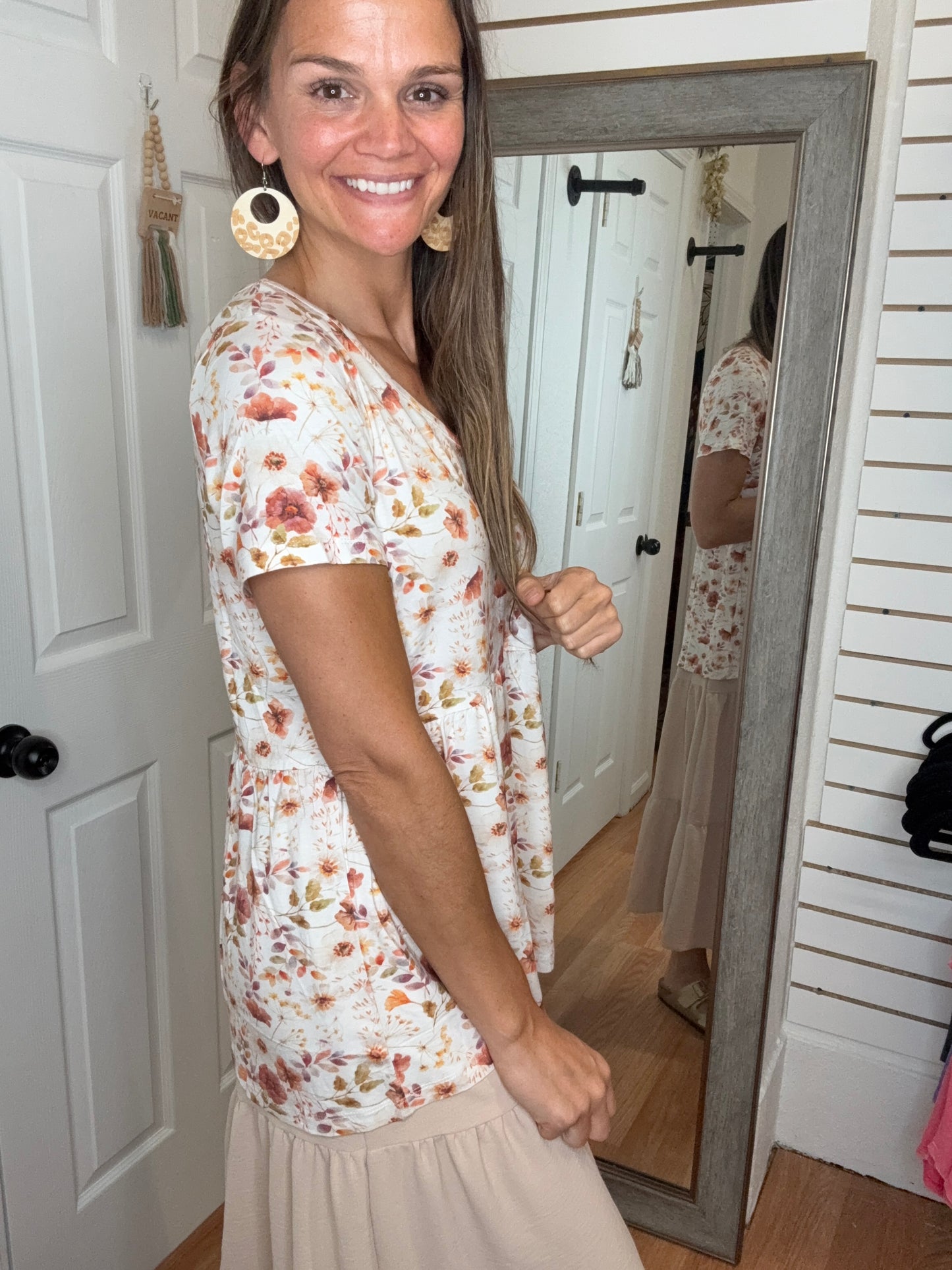 SARAH RUFFLE TOP HARVEST CHARM - MICHELLE MAE