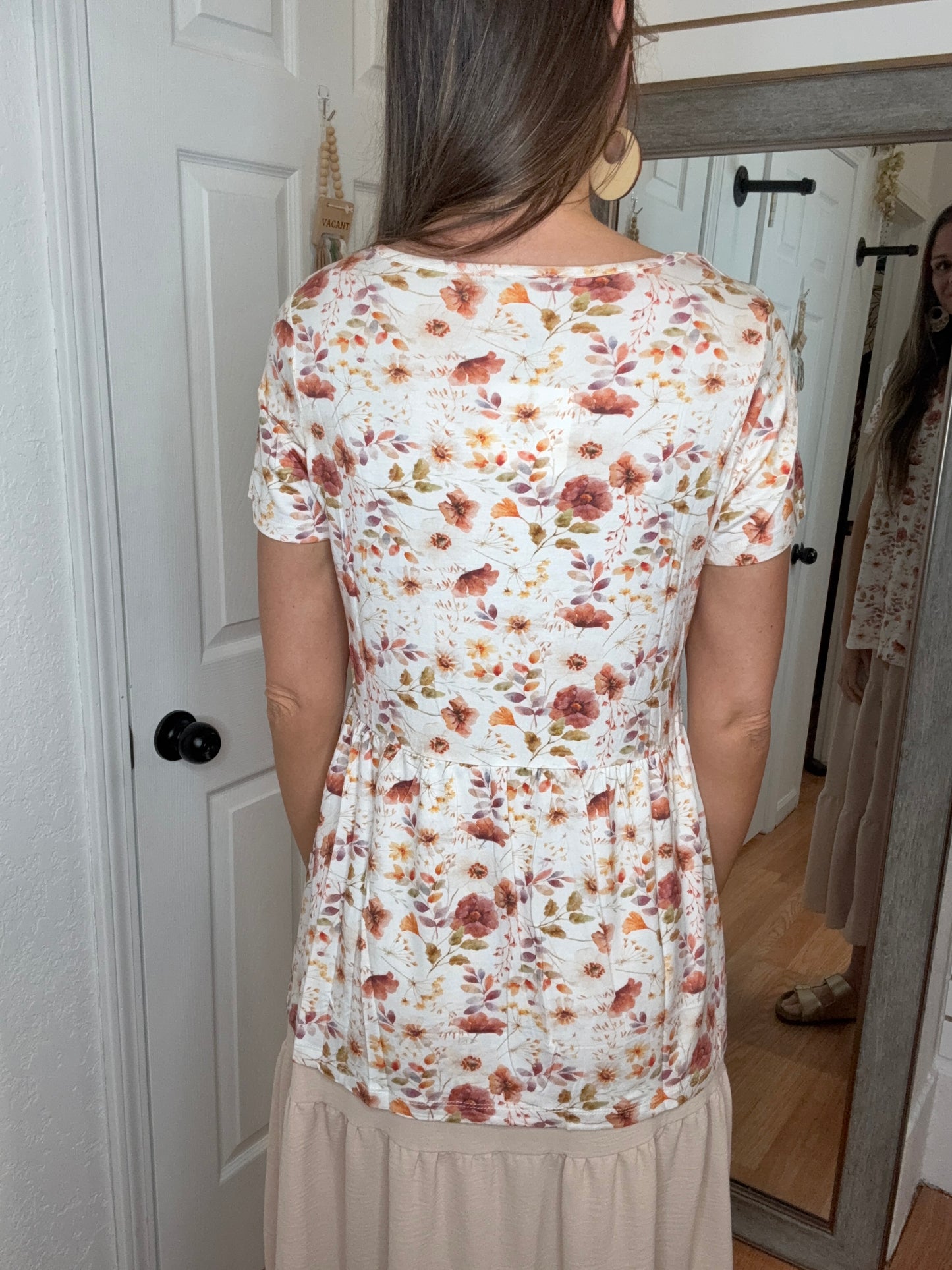 SARAH RUFFLE TOP HARVEST CHARM - MICHELLE MAE
