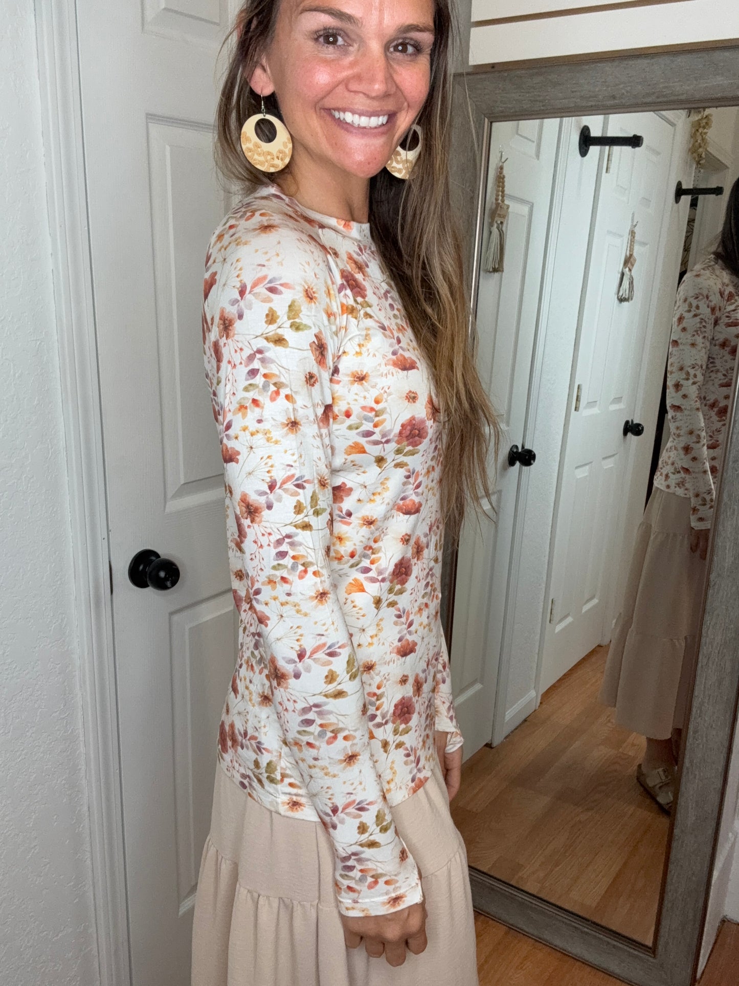 BLAIR LONG SLEEVE TOP HARVEST CHARM- MICHELLE MAE