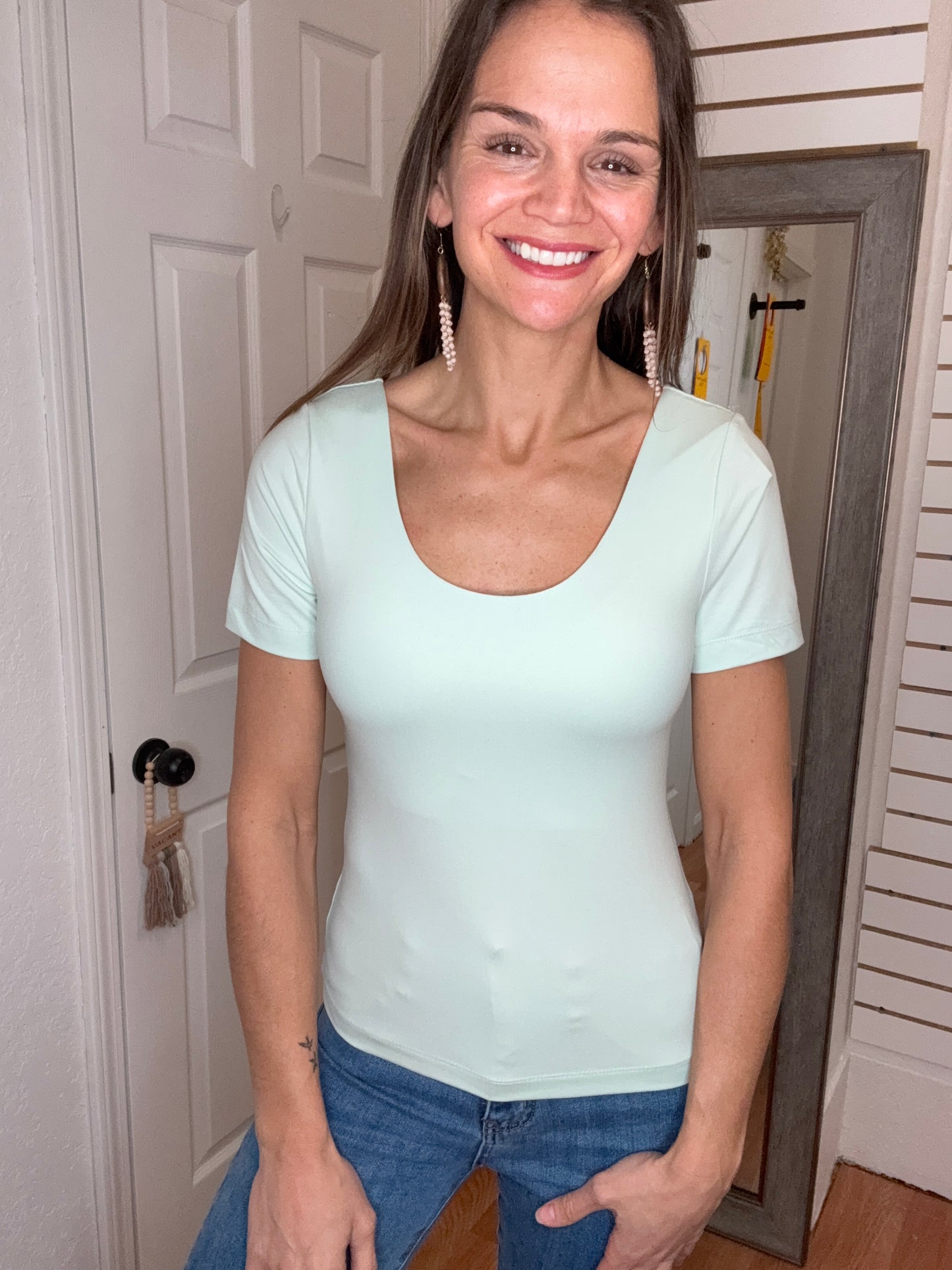 KAIELI BUTTER TEE- MINT GREEN