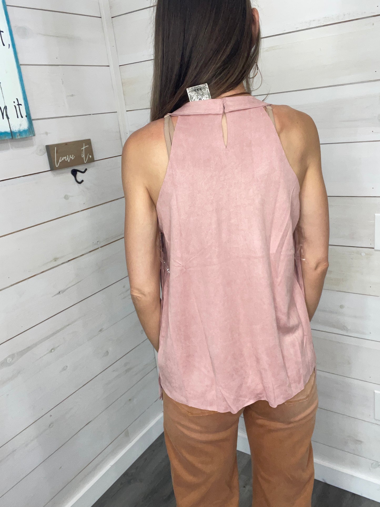 Frida Fringe Tank Mauve