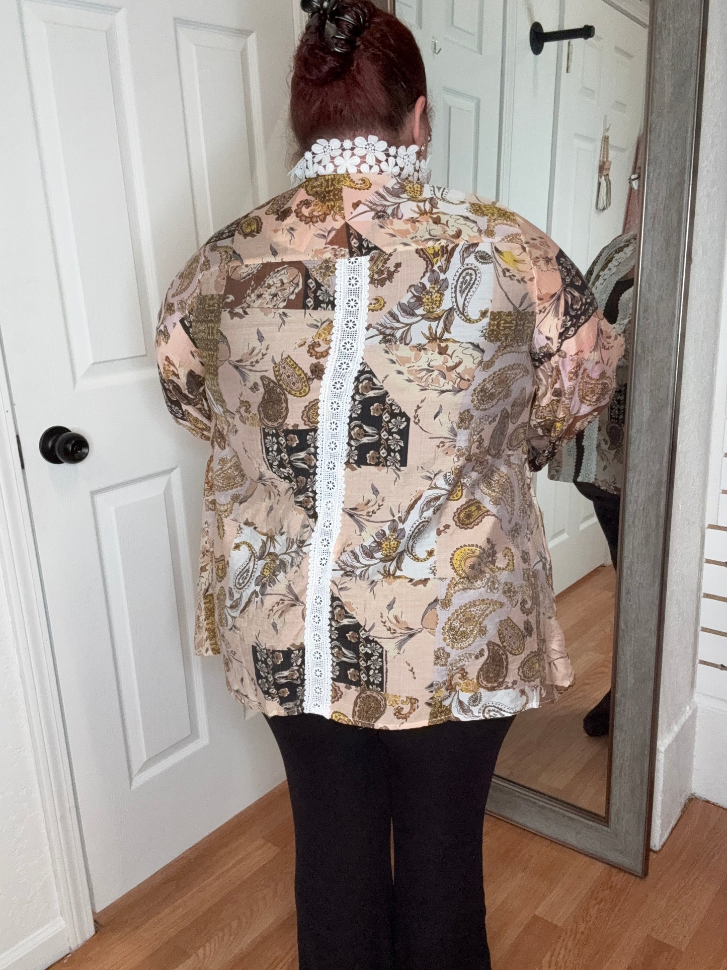 RIVER LONG SLEEVE CHIFFON TOP - POL