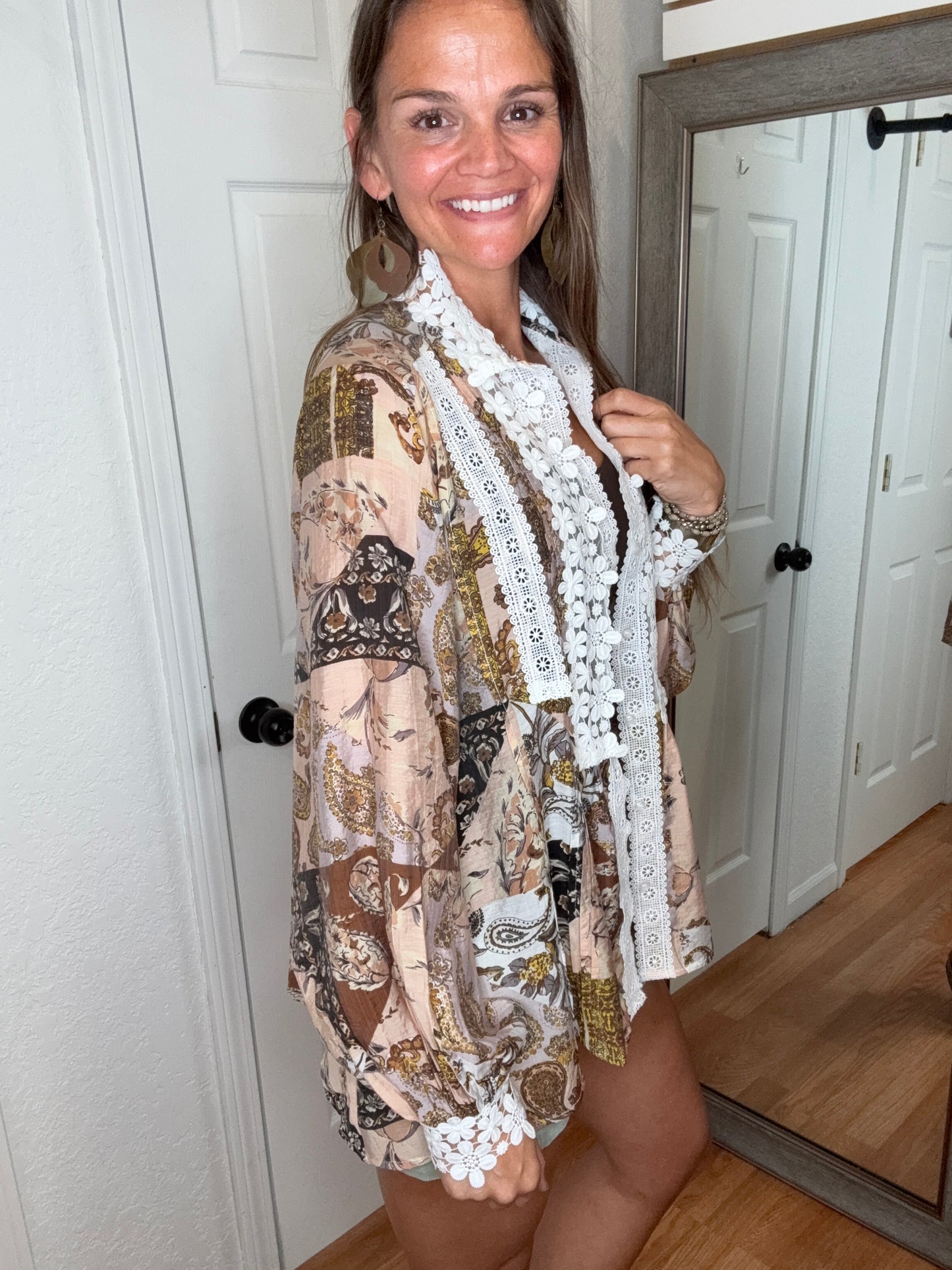 RIVER LONG SLEEVE CHIFFON TOP - POL